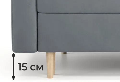 Диван на высоких опорах из массива бука не затрудняют уборку Диван на высоких опорах из массива бука не затрудняют уборку