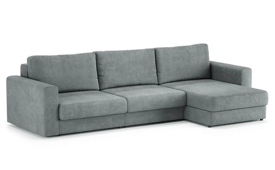 Диван угловой Ларсон 3М Nordic 83 серебристый - 2